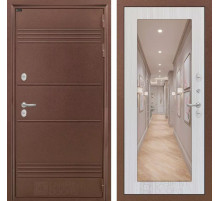 Входная дверь Термо Лайт с Зеркалом 18 - Сандал белый