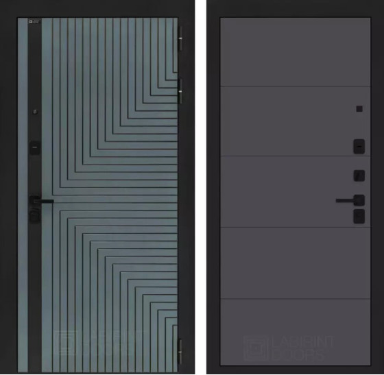 Входная дверь CREDOR 13 - Графит софт | Фрезерованная МДФ панель 10 мм, цвет 