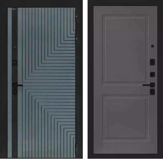 Входная дверь CREDOR 11 - Графит софт | Фрезерованная МДФ панель 10 мм, цвет 