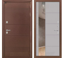 Входная дверь Термо Лайт с Зеркалом 19 - Грей софт