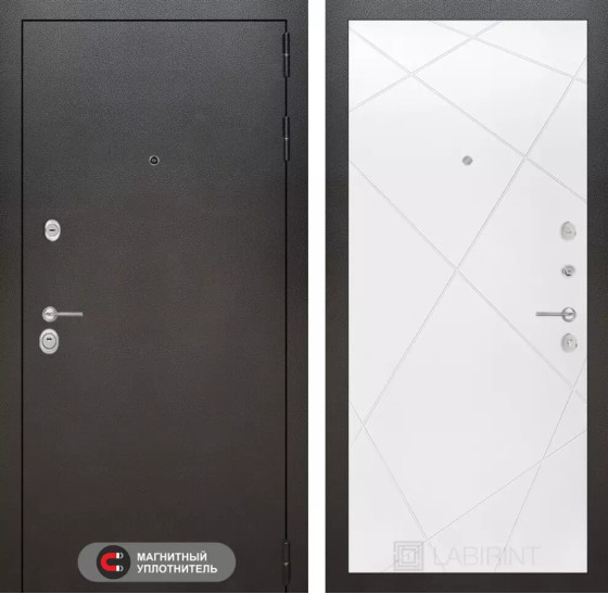 Входная дверь SILVER 24 - Белый софт | Металл с покрытием 