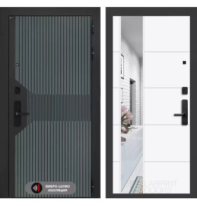 Входная дверь Смартлаб с Зеркалом 19 - Белый софт