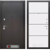 Входная дверь SILVER 25 - Белый софт, черный молдинг | Металл с покрытием 