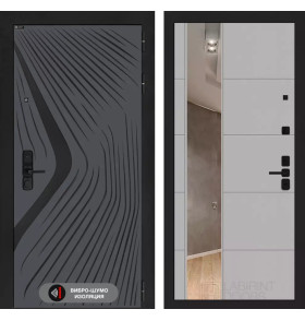 Входная дверь LEOLAB с зеркалом 19 - Грей софт