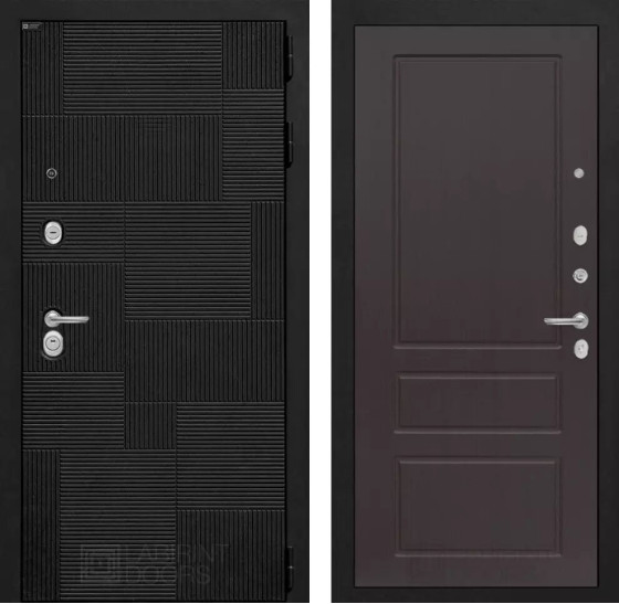 Входная дверь PAZL 03 - Орех премиум | Современная MDF панель 10 мм, цвет 