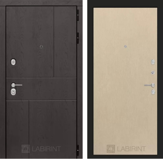 Входная дверь URBAN 05 - Венге светлый | Стильная декоративная MDF панель 10 мм с наличником, цвет 