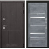 Входная дверь URBAN 20 - Бетон темный, зеркальные вставки | Стильная декоративная MDF панель 10 мм с наличником, цвет 