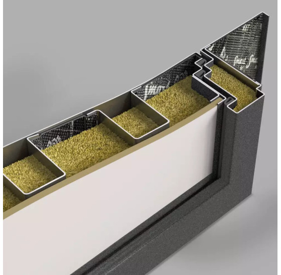 Входная дверь ACUSTICLAB 02 - Венге, стекло белое | Металл с матовым покрытием 