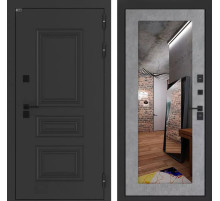 Входная дверь Аляска Лайт с Зеркалом 18 - Бетон светлый