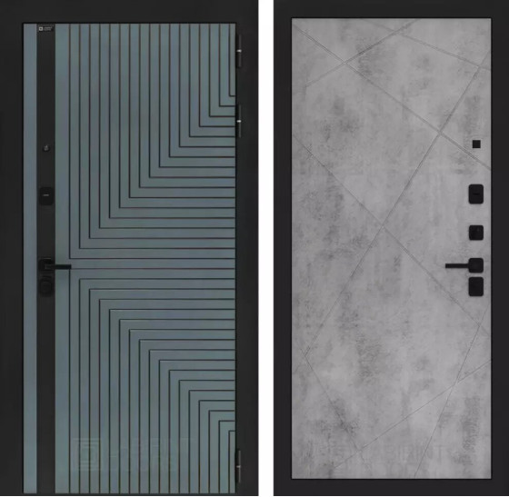 Входная дверь CREDOR 24 - Бетон светлый | Фрезерованная МДФ панель 10 мм, цвет 