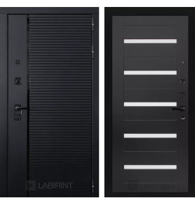 Входная дверь PIANO 01 - Венге, стекло белое