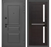 Входная дверь Орлеан 02 - Венге, стекло белое