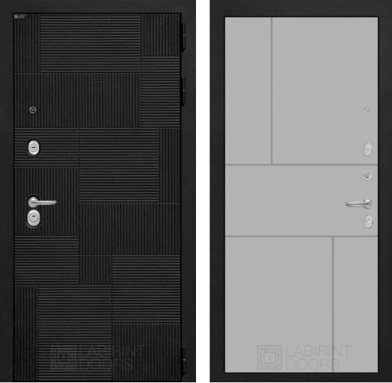 Входная дверь PAZL 21 - Грей софт | Современная MDF панель 10 мм, цвет 