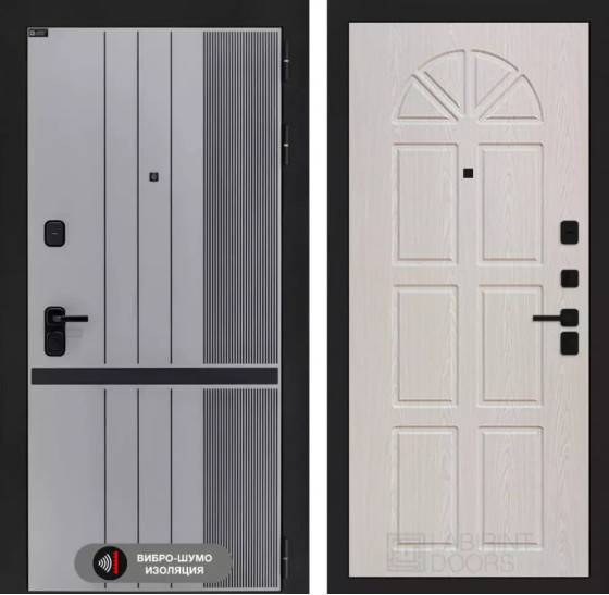 Входная дверь SKYLAB 15 - Алмон 25 | Фрезерованная МДФ панель 10 мм, цвет 