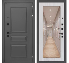 Входная дверь Орлеан с Зеркалом 18 - Сандал белый