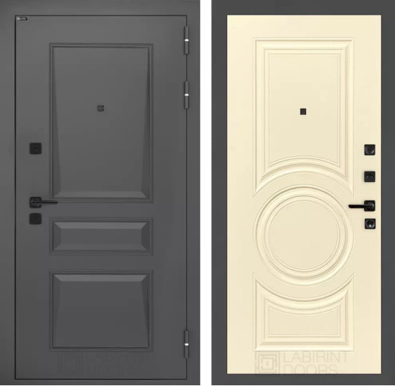 Входная дверь Орлеан 23 - Шампань софт | Металлическая отделка методом давления на полотне