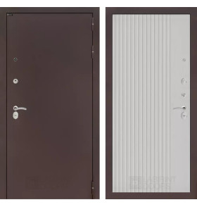 Входная дверь CLASSIC антик медный 29 - Белый рельеф софт