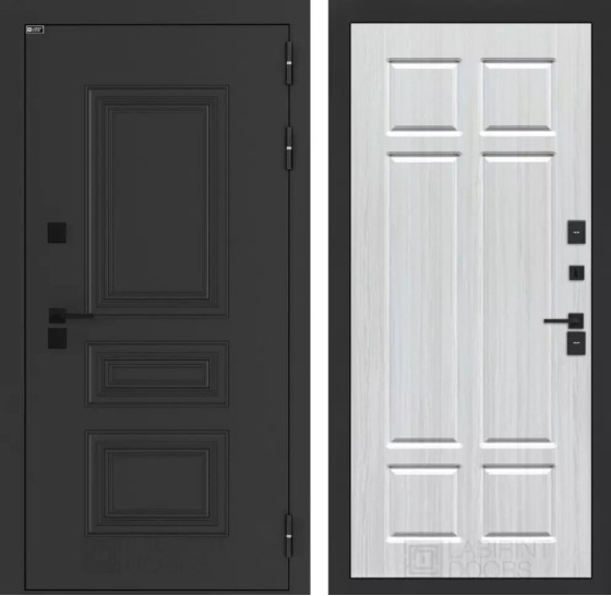 Входная дверь Аляска Лайт 08 - Кристалл вуд | Металлическая отделка методом давления на полотне