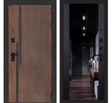 Входная дверь KARMINA с Зеркалом тонированным Максимум - Черный кварц