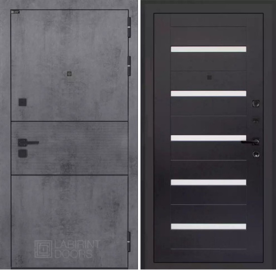 Входная дверь INFINITY 01 - Венге, стекло белое | Современная MDF панель 10 мм с наличником, цвет 