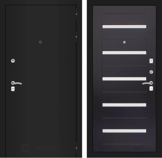 Входная дверь CLASSIC шагрень черная 01 - Венге | Металл с практичным покрытием 