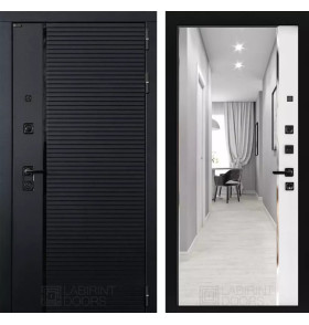 Входная дверь PIANO с зеркалом Панорама - Белый софт