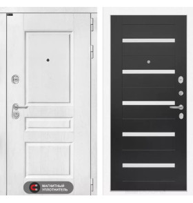 Входная дверь VERSAL 01 - Венге, стекло белое