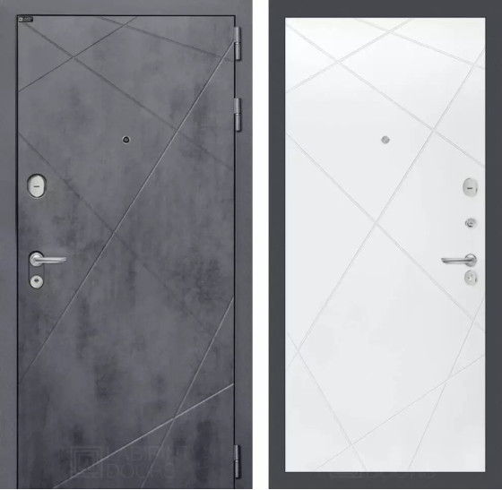 Входная дверь LOFT 24 - Белый софт | Фрезерованная декоративная MDF панель 10 мм, цвет 