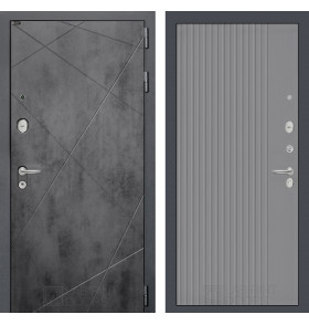 Входная дверь LOFT 29 - Серый рельеф софт