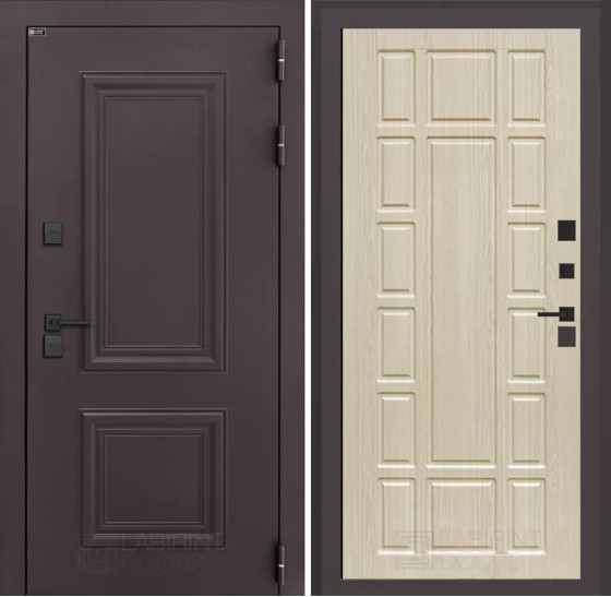 Входная дверь Полярис лайт 12 - Беленый дуб | Металлическая отделка методом давления на полотне, 960х2050 мм (внешний 1130х2130 мм), 880х2050 мм (внешний 1050х2130 мм)