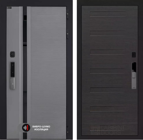 Входная дверь Пиано Смарт 2.0 панель 14 - Эковенге горизонтальный | Фрезерованная МДФ панель 10 мм, цвет 