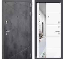 Входная дверь LOFT с Зеркалом 19 - Белый софт
