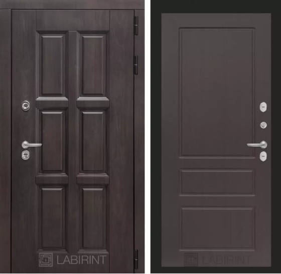 Входная дверь Лондон 03 - Орех премиум | Влагостойкая MDF панель 16 мм с наличниками, цвет Винорит 