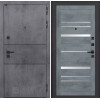 Входная дверь INFINITY 20 - Бетон темный, зеркальные вставки | Современная MDF панель 10 мм с наличником, цвет 