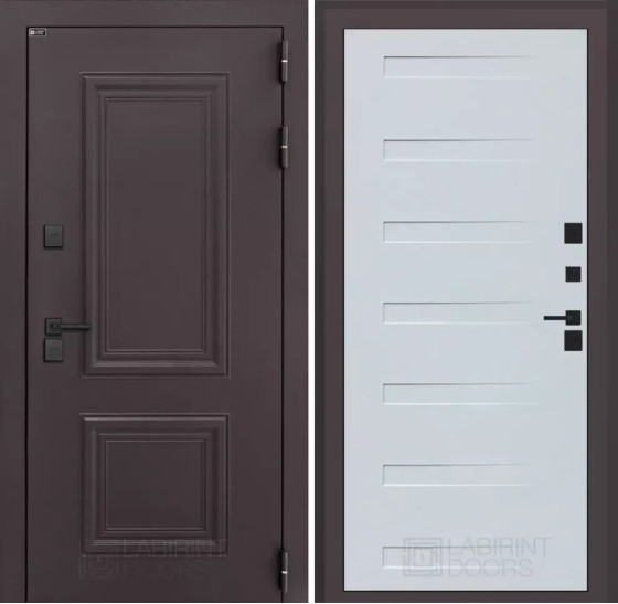 Входная дверь Полярис лайт 14 - Дуб кантри белый горизонт | Металлическая отделка методом давления на полотне, 960х2050 мм (внешний 1130х2130 мм), 880х2050 мм (внешний 1050х2130 мм)