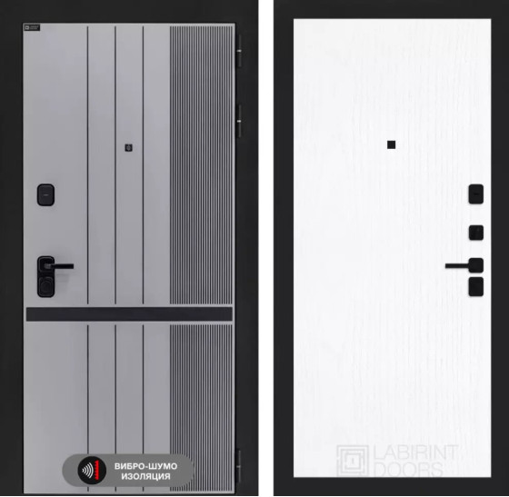 Входная дверь SKYLAB 07 - Белое дерево | Фрезерованная МДФ панель 10 мм, цвет 