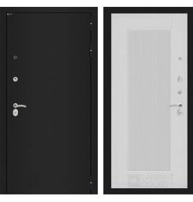Входная дверь CLASSIC шагрень черная 30 - Белый рельеф софт