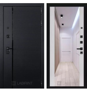 Входная дверь PIANO с зеркалом Максимум - Сандал белый