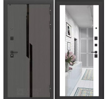 Входная дверь CARBON с зеркалом Максимум - Белый софт