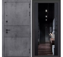 Входная дверь INFINITY с Зеркалом тонированным Максимум - Черный кварц