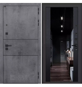 Входная дверь INFINITY с Зеркалом тонированным Максимум - Черный кварц