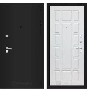 Входная дверь CLASSIC шагрень черная 12 - Белое дерево