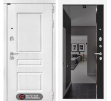 Входная дверь VERSAL с зеркалом Панорама с тонировкой - Черный кварц