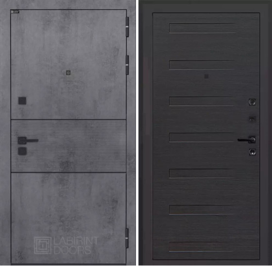 Входная дверь INFINITY 14 - Эковенге поперечный | Современная MDF панель 10 мм с наличником, цвет 