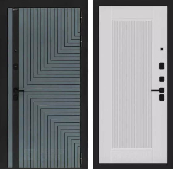 Входная дверь CREDOR 30 - Белый рельеф софт | Фрезерованная МДФ панель 10 мм, цвет 