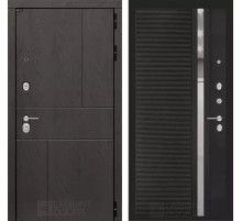 Входная дверь URBAN 31 - Черный кварц, зеркальная вставка с тонировкой