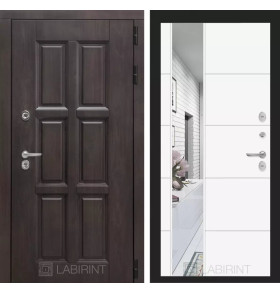 Входная дверь Лондон с зеркалом 19 - Белый софт