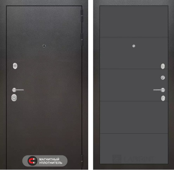 Входная дверь SILVER 13 - Графит софт | Металл с покрытием 