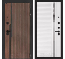 Входная дверь KARMINA 31 - Белый софт, зеркальная вставка с тонировкой