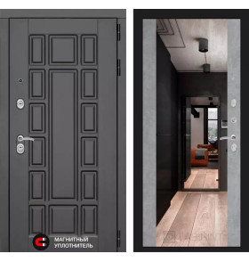 Входная дверь Нью-Йорк с Зеркалом Максимум - Бетон светлый